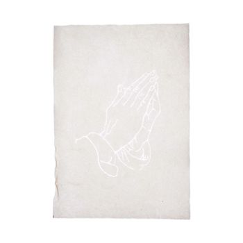 Handgeschöpftes Büttenpapier mit Wasserzeichen - Betende Hände - DIN A4
