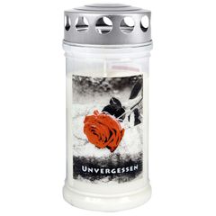Grabkerze Rose/Unvergessen 4Tg 1Stück von Jeka