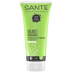 Organic balance shower gel aloe almond 200ml - healthy acid -base balance - protects against drying out - soothes the skin of Sante natural cosmetics