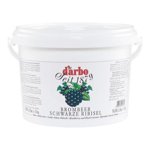 Darbo blackberry & black currant strained fruit spread 5 kg bucket