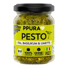 Bio Pesto Basilikum- Limette + Cashews 120g - 6er Vorteilspack von Ppura