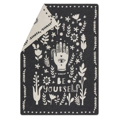 Flannel Blanket be yourself Color Anthracite Grey 140x200cm by David Fussenegger