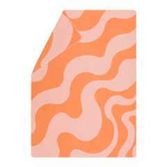 Leichte Kuscheldecke Retro Waves 140 x 200 cm - Hellorange - GRS zertifiziert - von David Fussenegger