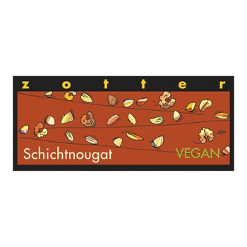 Bio Schokolade Schichtnougat 70g - 10er Vorteilspack von Zotter