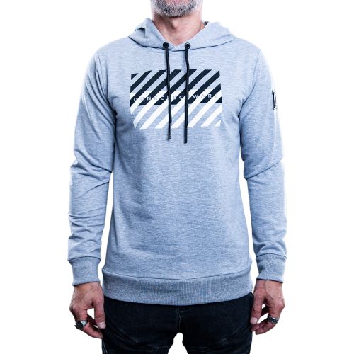 Dunkelschwarz hoody DS-3 STRIPE2COL grey