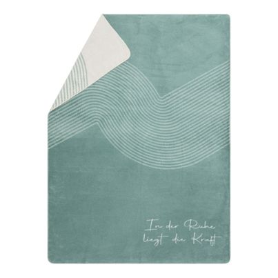 Fluffy Soft Blanket In der Ruhe liegt die Kraft Color Green 150x200 by David Fussenegger