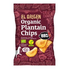 Bio Kochbananen Chips Barbeque 80g - 8er Vorteilspack von El Origen Food Gmbh
