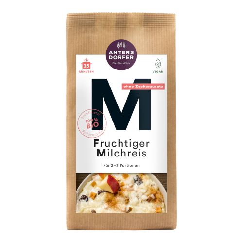 Organic fruity rice pudding 150g - value pack of 6 from Antersdorfer Mühle