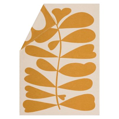 Flanelldecke Pflanze Farbe Goldgelb 140x200cm von David Fussenegger