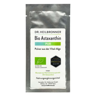 Bio Astaxanthin pur Nahrungsergänzungsmittel 20g von Dr. Heilbronner