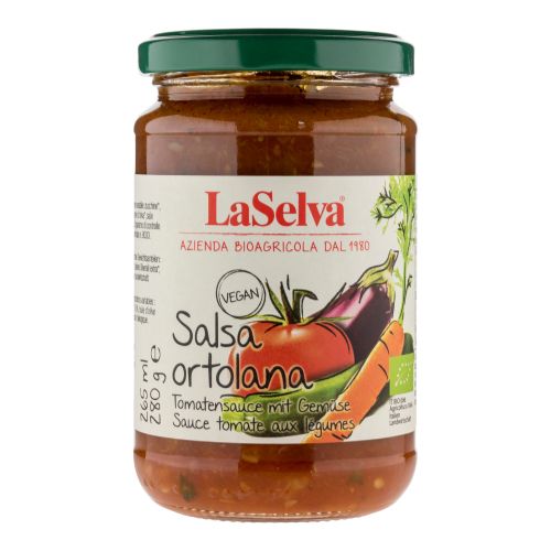 Organic tomato sauce with vegetables 280g - value pack of 6 from La Selva