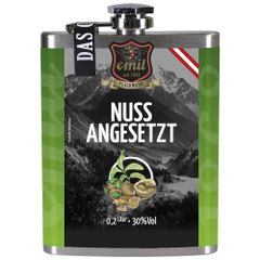 Nuss Schnaps angesetzt 30%vol 200ml Flachmann Standard von Emil 1868