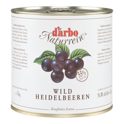 Darbo all natural wild blueberry preserve 3kg