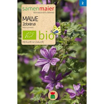 Bio Malve Zebrina - Saatgut für zirka 60 Pflanzen