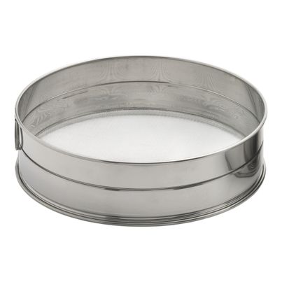 Flour sieve CNS 1.2mm diameter 30cm height 8cm from Weis Karl
