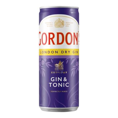 Dry Gin & Tonic Dose 250ml von Gordons