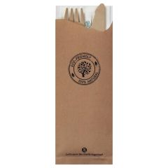 Holz Besteckset in Tasche 25PK Packung