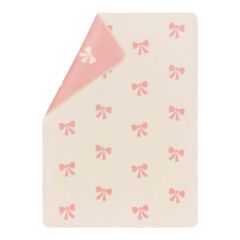 Babydecke Schleifchen 75 x 100 cm - Altrosa - GOTS zertifiziert - von David Fussenegger