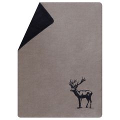 Wohndecke Hirsch 150 x 200 cm - Rauch - GRS zertifiziert