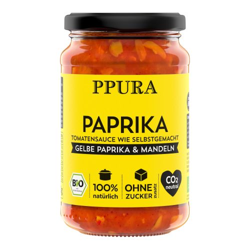 Bio Sugo Paprika mit Mandeln 340g - 6er Vorteilspack von Ppura