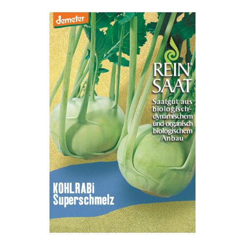 Bio Kohlrabi Superschmelz Saatgut - 1 Beutel - 5er Vorteilspack von Reinsaat