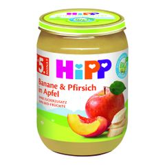 Bio Banane/Pfirsich in Apfel 190g - 6er Vorteilspack von Hipp