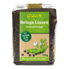 Bio Beluga Linsen schwarz klein 500g - 6er Vorteilspack von Rapunzel Naturkost