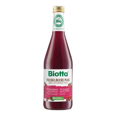 Bio Preiselbeersaft Plus 500ml von Biotta