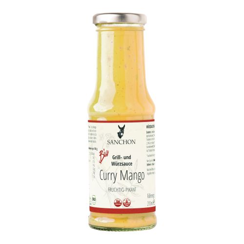 Organic barbecue sauce Curry Mango 210ml - value pack of 6 from Sanchon