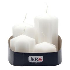 Sternenkerzenset snow 4er 4Stück von Jeka