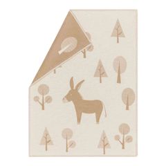 Babydecke Little Donkey 70 x 90 cm - Rohweiß - GOTS zertifiziert - von David Fussenegger