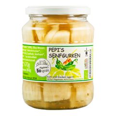 Bio Senfgurken 720ml - 6er Vorteilspack von Pflügelmeier Pepi's