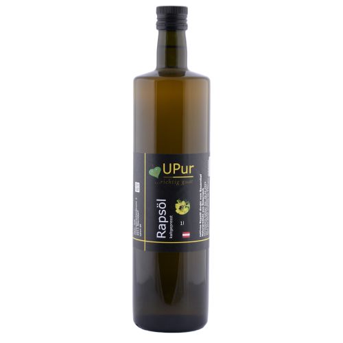 Rapsöl nativ 1l - kaltgepresst - besonders nussig und mit einem hohen Anteil an Omega-3-Fettsäuren von UPur