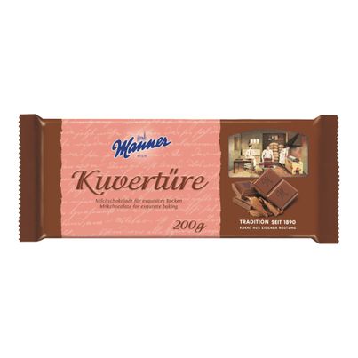Manner Kuvertüre Milchschokolade - 200g