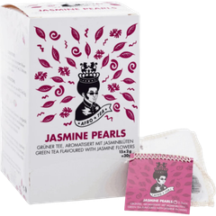 AFRO TEA Jasmine Pearls Grüntee - Premium Tee 15 Stück - 15 handgenähte Teebeutel mit Jasminblüten von AFRO COFFEE