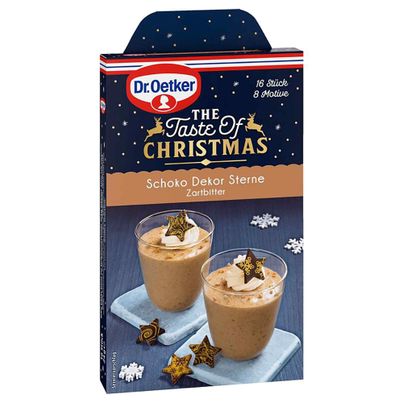 Dr. Oetker Schoko Dekor Sterne mit goldenem Aufdruck 12 Stk.