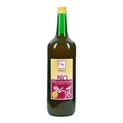 Bio Apfel-Kirsch-Saft MW 1000ml - 6er Vorteilspack von Hasenfit