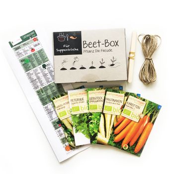 Bio Beet Box - Für Suppenköche - Saatgut Set inklusive Pflanzkalender und Zubehör