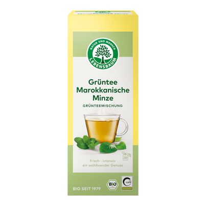 Bio Grüntee Marokkanische Minze 20 Beutel 40g von Lebensbaum