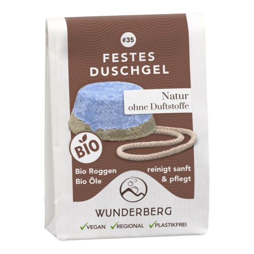 Bio Festes Duschgel Natur 80g von Wunderberg