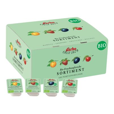 Darbo Bio Fruchtaufstrich Sortiment 100 Portionen x 20g