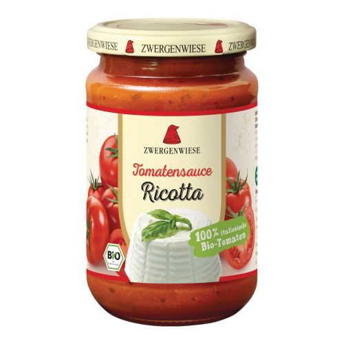 Organic tomato sauce ricotta 350g - value pack of 6 from Zwergenwiese