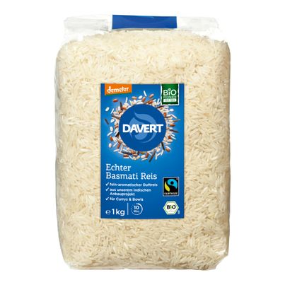 Bio Basmati-Reis weiß 1000g - 8er Vorteilspack von Davert
