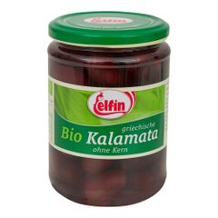 Bio Oliven Kalamata ohne Kern 390ml - 6er Vorteilspack von Elfin