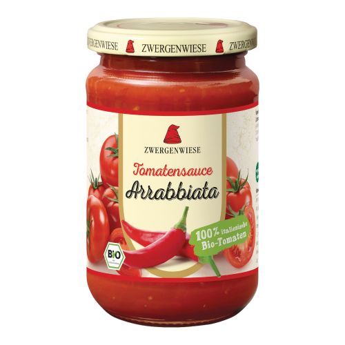 Organic Tomato Sauce Arrabbiata 340g - value pack of 6 from Zwergenwiese