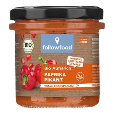 Bio Aufstrich Paprika pikant 135g - 6er Vorteilspack von Rettergut