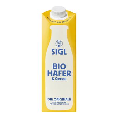 Bio Hafer Drink aus Gerstenmalz 1000ml - 12er Vorteilspack von Sigl