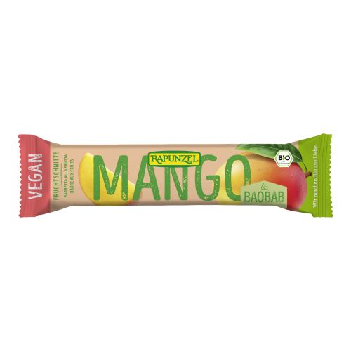 Bio Fruchtschnitte Mango-Baobab 40g - 25er Vorteilspack von Rapunzel Naturkost