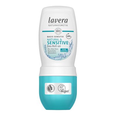 Bio Deo Roll-On Sensitive 50ml - 4er Vorteilspack von Lavera Naturkosmetik