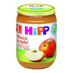 Bio Pfirsiche mit Apfel 190g - 6er Vorteilspack von Hipp